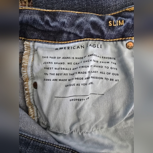 American Eagle Outfitters Slim Blue Jeans Classic Style - Picture 8 of 10